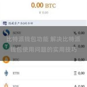 比特派钱包功能 解决比特派钱包使用问题的实用技巧