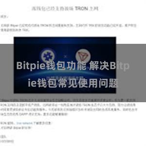 Bitpie钱包功能 解决Bitpie钱包常见使用问题