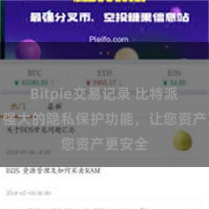 Bitpie交易记录 比特派钱包：强大的隐私保护功能，让您资产更安全