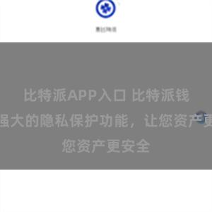 比特派APP入口 比特派钱包：强大的隐私保护功能，让您资产更安全