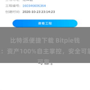 比特派便捷下载 Bitpie钱包：资产100%自主掌控，安全可靠。