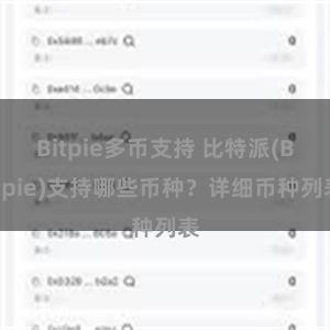 Bitpie多币支持 比特派(Bitpie)支持哪些币种？详细币种列表