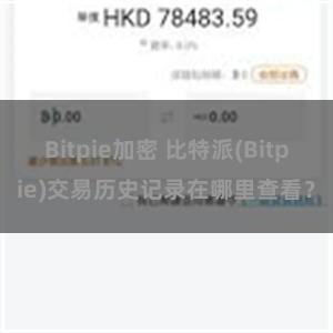 Bitpie加密 比特派(Bitpie)交易历史记录在哪里查看？