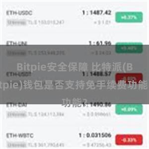 Bitpie安全保障 比特派(Bitpie)钱包是否支持免手续费功能？