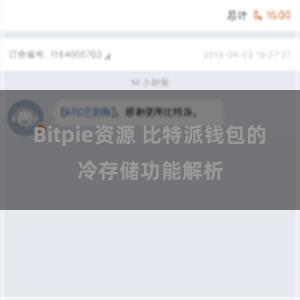 Bitpie资源 比特派钱包的冷存储功能解析