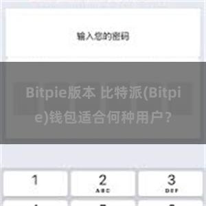 Bitpie版本 比特派(Bitpie)钱包适合何种用户？