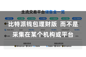 比特派钱包理财版  而不是采集在某个机构或平台
