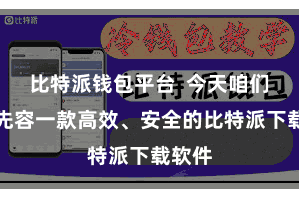 比特派钱包平台  今天咱们就来先容一款高效、安全的比特派下载软件